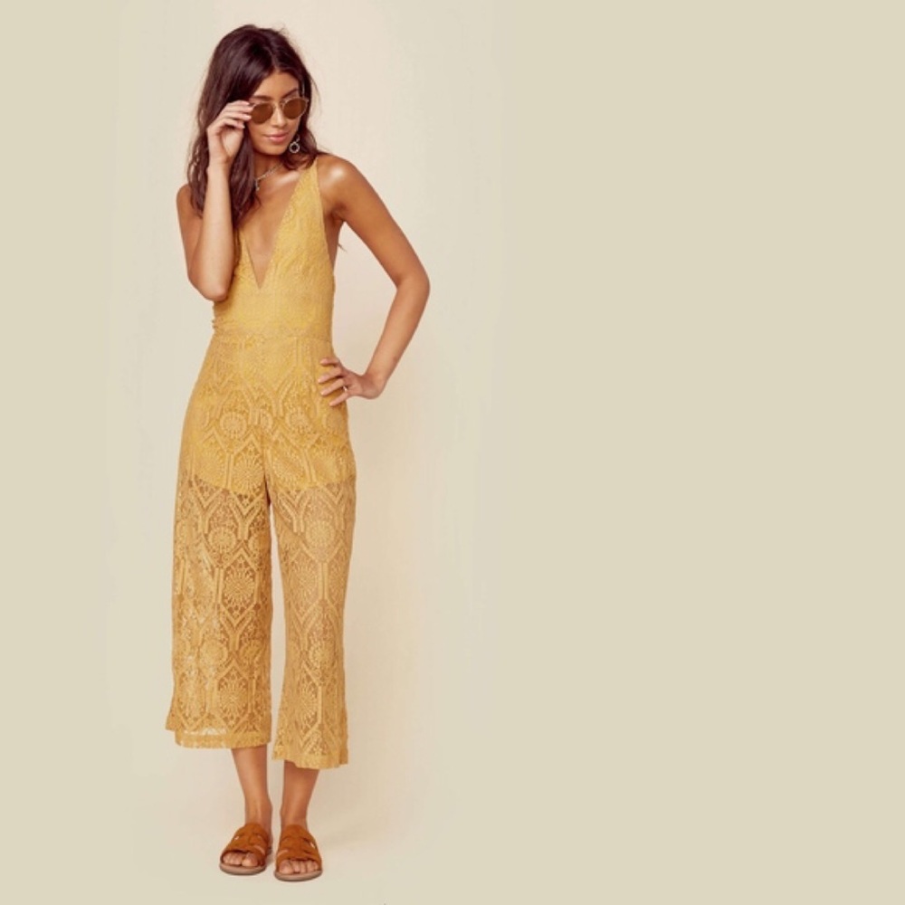 Gold lace jumpsuit MINK PINK